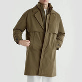 HEARUJOY - Mens Clothing Autumn Winter Fashion Trend Stand Collar Medium And Long Thick Cotton Clothing Men'S Casual Windbreaker Thick Coat
