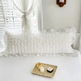 YICKYUE - Princess Pillow Case Soft Cotton Double Pillow Covers Decorative Long Pillow Cases Textile Pillowcase Design Ruffle Sham