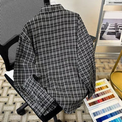 HEARUJOY - All Seasons Shirt Casual Long Sleeves Slight Stretch Fabric Brand New Condition Casual Wear Loose Casual Couple Jacket