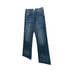 Hearujoy Vintage Wrinkle Textured Washed Denim Jeans Mens and Womens Casual Loose Jeans Streetwear Baggy Pockets Cargo Pants Oversized