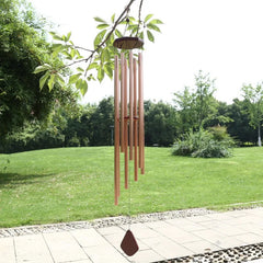 YICKYUE - 1pcs Multi Pipe Solid Wood Metal Aluminum Tube Wind Chime Hanging Decor Home Decoration Handicraft