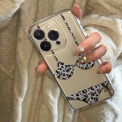 YICKYUE - Sexy Bikini Underpants Clear Phone Case For iPhone 16 15 13 14 12 11 Pro Max 13 Mini SE 7 8 14 Plus Soft TPU Covers Shell Fundas