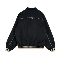 Hearujoy Streetwear Solid Color Back Zipper Nylon Cotton Jacket for Men Winter Stand Neck Thick Outwear Windbreaker Bomber Jacket