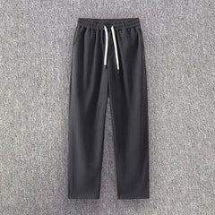 HEARUJOY - Men's Wide Leg Pants Elastic Waist Drawstring Harem Sweatpants Fashion Loose Casual Sports Straight Leg Trousers