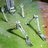 YICKYUE - Halloween Skeleton Decorations Outdoor, Life Size Skeleton Yard Stakes, Groundbreaker Skulls Decor for Graveyard Yard Lawn