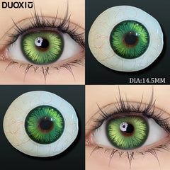 YICKYUE - 1Pair Color Contact Lenses for Eyes with Prescription Green Makeup Color Lenses Beauty Pupils Fashion Blue Lenses Yearly