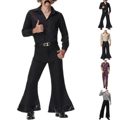 HEARUJOY - Party Outfits Top Trousers Set Dating Fashion Hippies Costume Holiday Mens Office Outdoor Party Soft Long Lasting