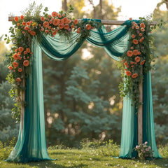 YICKYUE - 6/8/10M Sage Green Wedding Arch Draping Fabric Festival Party Ceremony Decoration Wrinkle-Free Curtain Reception Pendant 1 Panel