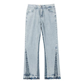 Hearujoy New Streetwear Color Match Baggy Jeans for Men Straight Patchwork Vintage Loose Denim Trousers Oversized Casual Cargo Pants
