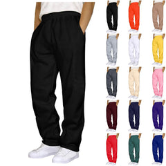 YICKYUE - Men'S Loose Jogging Sports Pants Mens Fleece Lined Sweatpants Wide Straight Leg Pants Bottom Sweatpants Man Pants Ropa Hombre