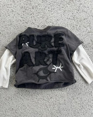 Hearujoy Y2K New Retro Letter Embroidered Long Sleeve American Street Hip Hop Harajuku Fashion Gothic Punk Casual Loose Couple Sweatshirt