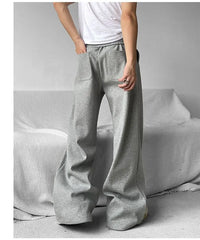 Hearujoy Wide Leg Sweatpants Men Oversize Gray Sports Pants Sportswear Casual Trousers Male Loose Korean Streetwear Hip Hop