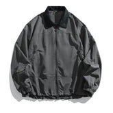 HEARUJOY - Japanese Retro Spring/Fall Outdoor Workwear Jacket Men's Quick-Dry Lapel Utility Coat Oversized Pilot Jacket with Multi-Pockets