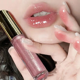 YICKYUE - Waterproof Diamond Shimmer Glitter Lip Gloss Liquid Lipstick Shiny Pearl Lip Glaze Lasting Moisturizing Lip Tint Women Makeup