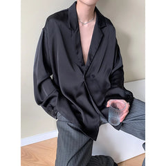 HEARUJOY - Summer Thin Blazer Men Business Society Mens Suit Jacket Korean Loose Casual Dress Jacket Men Black White Formal Jackets