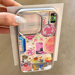 YICKYUE - Luxury Seaside Scenery Wine Lemon Phone Case For iPhone 17 AIR 16 15 14 13 12 11 Pro MAX 16E XR XS 7 8 Plus Y2K Shockproof Cover