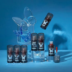 YICKYUE - Butterfly Series Lip Glaze Clear Water Light Mirror Lip Gloss Moisturizing Jelly Lip Tint Plumping Non-stick Cup Makeup