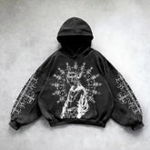 Hearujoy New goth streetwear sweatshirt hoodie demon girl print harajuku y2k tops oversized goth hoodies women couples gothic clothes