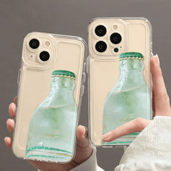 YICKYUE - Summer Soda Transparent and Minimalist Phone Case For iPhone 17 16 15 14 13 12 11 Pro MAX XR XS 7 8 Plus 17air 16e Clear Cover