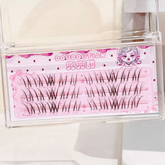 YICKYUE - 3/10 Rows Sweet Brown Wispy False Eyelashes Natural Airy Manga Style Eyelash Extension For Beginners 7-12mm Perfect Eye Makeup