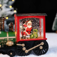 YICKYUE - Christmas Gifts, Christmas Crystal Ball Ornaments LED Lights Train Santa Claus Merry Christmas Decoration for Home Xmas Decor