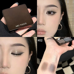 YICKYUE - 4 Colors In 1 Eyeshadow Palette Glitter Pearlescent Matte Eye Shadow Shimmer Makeup Lasting Shadow Highlighter Contour
