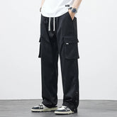 Hearujoy Summer New Wide Leg Men Suit Pants American Style Casual Pant Solid Fashion Nylon Comfortable Fabric Street Trousers Straight