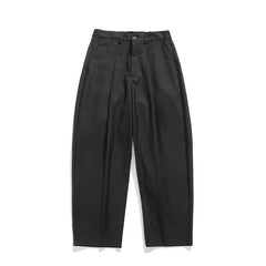 HEARUJOY - Grey Suit Pants Men Oversized Fashion Black Dress Pants Men Korean Loose Wide Leg Pants Mens Office Formal Trousers M-3XL