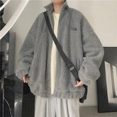 Hearujoy Men's jacket Korean style loose trend Man trench coat Warm zipper Men clothing Winter Plush Men's Windbreaker jacket