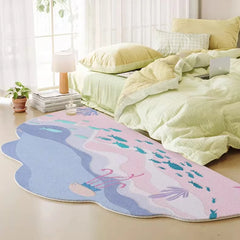 YICKYUE - Irregular Shape Living Room Decoration Moss Carpet Thick Plush Rugs for Bedroom Fluffy Soft Bedside Floor Mat Home Washable Rug