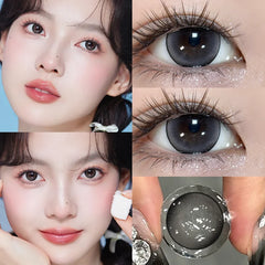 YICKYUE - 1 Pair New Arrival Contact Lenses Colored Contact Lenses Pink Lenses 1Year Fashion Lens Party Cute Eye Lens Fast Shipping