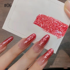 YICKYUE - New Sparkling Velvet Gel Nail Polish High-Density Glitter Opal Powder Broken Diamond Gel Popular Atmosphere Nails