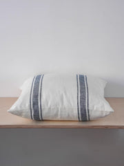 YICKYUE - Country Pure Linen Olive Green White Stripes American Retro Bedroom Bedding Soft Decorative Cushion Square Pillow Case