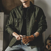 Hearujoy Men's Shirt American Retro Workwear Long-sleeved Loose Hard Hunter Hunting Shirt Men's Spring Fashion Personality Coach Coat New