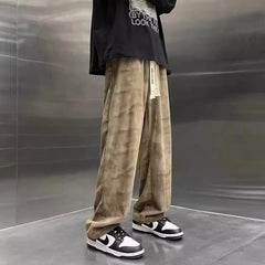 HEARUJOY - Tie-dye Men's Sweatpants Deals Elegant Trend Comfortable New in Casual Y2k Cool Clearance Sale Draped Trousers Male Sports Pants