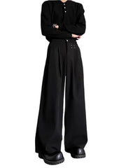 HEARUJOY - New Hot Sale Of The Season Men's Loose Casual Pants Korean Style Versatile Thin Hanging Wide Leg Floor-Length Summer Long Trouse