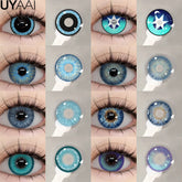 YICKYUE - Cosplay Contact Lenses Cosmetic Colored Pupils Hallowen Contacts Beauty Women Makeup Blue Lens Eye Contact Cosplay Pupils