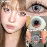 YICKYUE - 1 Pair(2pcs) Prescription Lenses With Diopters Colored Contact Lenses for Eyes Beauty Pink Pupils Color Lenses 0.00~-8.00