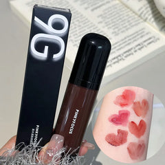 YICKYUE - Red Brown Mirror Lip Glaze Water Light Moisturizing Non-stick Cup Highly Pigmented Red Liquid Lipstick Lip Tint Makeup Cosmetics