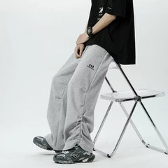 Hearujoy Wide Leg Sweatpants Men Casual Pants Men Oversize Gray Sports Pants Black Trousers Male Loose Korean Streetwear Hip Hop