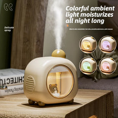 YICKYUE - Mini Desktop Air Humidifier Rechargeable Night Light Office Bedroom Luminous Moisturizing Fragrance Spray