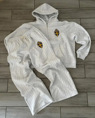 Hearujoy Y2K hip-hop letter embroidered Swiss sweatshirt suit street 2024 new American fashion splicing retro loose zipper sports suit