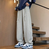 Hearujoy 4 Colors Korean Style Fashion Sweatpants 2024 Spring New Gray Baggy Wide-leg Harem Pants Couples Straight-leg Casual Trousers