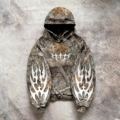 Hearujoy Y2K Camouflage Harajuku Tactical Zip Hoodie Cotton Jacket Men Women Retro Gothic Plush Hoodie Sweatshirt Casual Warm Zip Jacket