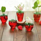 YICKYUE - Creative Strawberry Vase Hydroponic Plant Vases Fruit Pots Flower Pots Home Desktop Office Unique Decoration Accessories