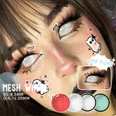 YICKYUE - 6 Months Use Colored Contact Lenses Mesh White Small Pupil Eyes Makeup Lens Crazy Cosplay Anime Contacts Accessories