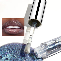 YICKYUE - 8 Colors Sparkling Lip Gloss High Shine Pearl Lip Glaze with Glitter Long Lasting Moisturizing Lip Makeup Non-Sticky Lipstick