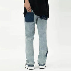 Hearujoy Y2K Star Jeans Men Patchwork Denim Trousers Male Loose Casual Pants Korean Japanese Streetwear Hip Hop men clothing