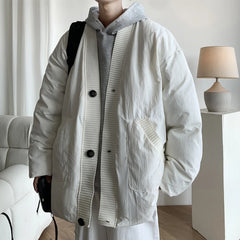 Hearujoy Taoist Robes Cotton Clothes Men Winter Plus Size Loose Handsome Warm Coats Cotton-padded Jackets Streetwear
