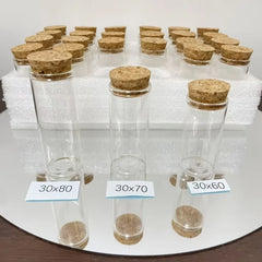 YICKYUE - 24pcs Wedding Candy Glass Jars with Cork Favors DIY Decoration Mini Message Glass Bottle FOR Magic Jar Weddings Decor Test Tube